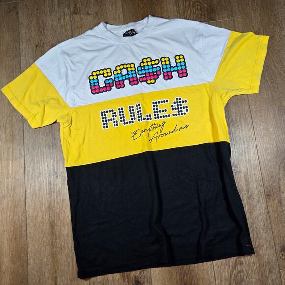 Studio 23 Concept Shirt Men’s XL White Cash Rules Graphic Tee Rap Y2K Streetwear - Picture 1 of 6